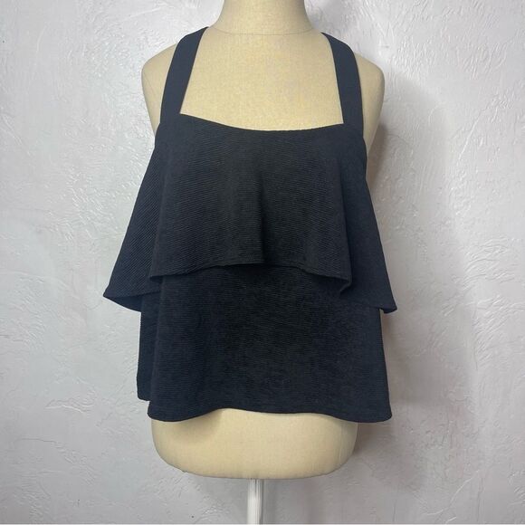 Madewell Layered Tank Top Size Medium Black - Picture 2 of 7